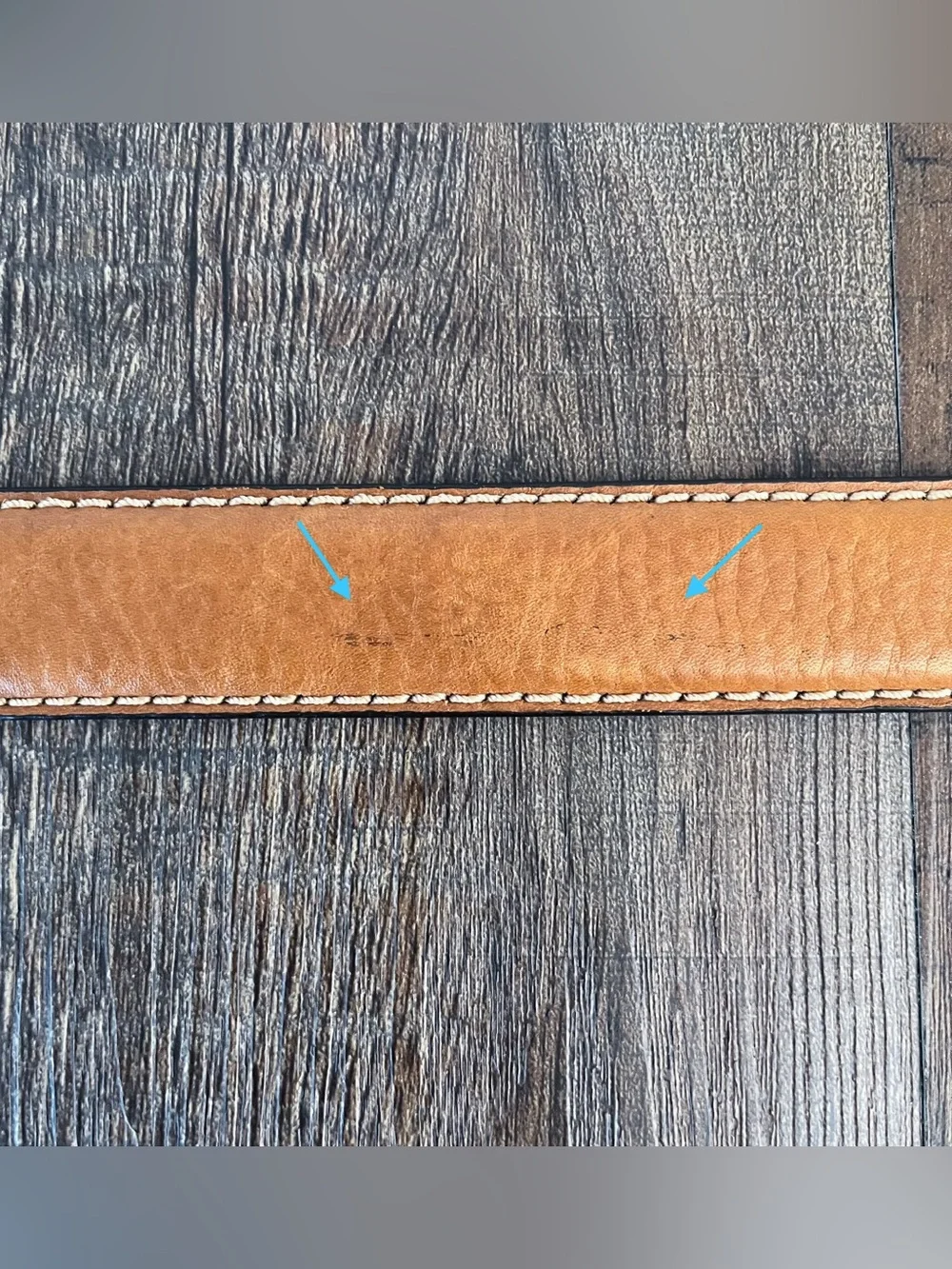 Lucky Brand Pebbled Leather Belt Solid Brass Buckle Preppy Classic Size 42 Tan